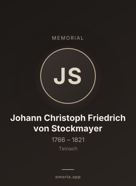 Memorial portrait of Johann Christoph Friedrich von Stockmayer