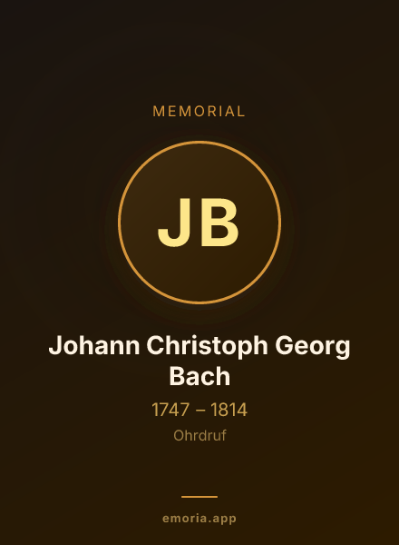 Memorial portrait of Johann Christoph Georg Bach