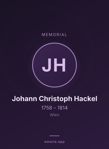 Memorial portrait of Johann Christoph Hackel