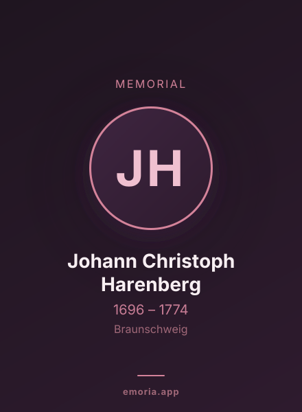 Memorial portrait of Johann Christoph Harenberg