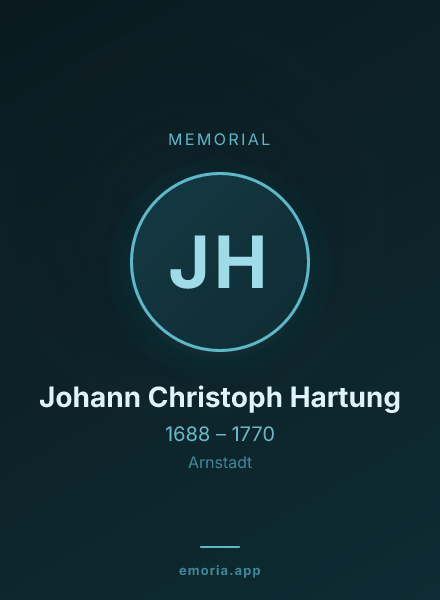 Memorial portrait of Johann Christoph Hartung