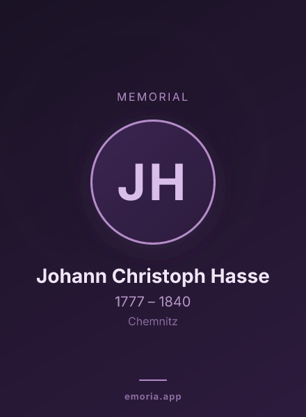Memorial portrait of Johann Christoph Hasse