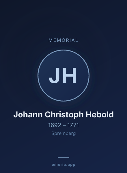 Memorial portrait of Johann Christoph Hebold