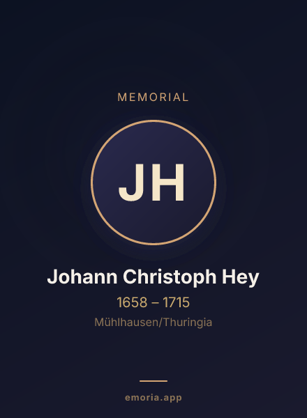 Memorial portrait of Johann Christoph Hey