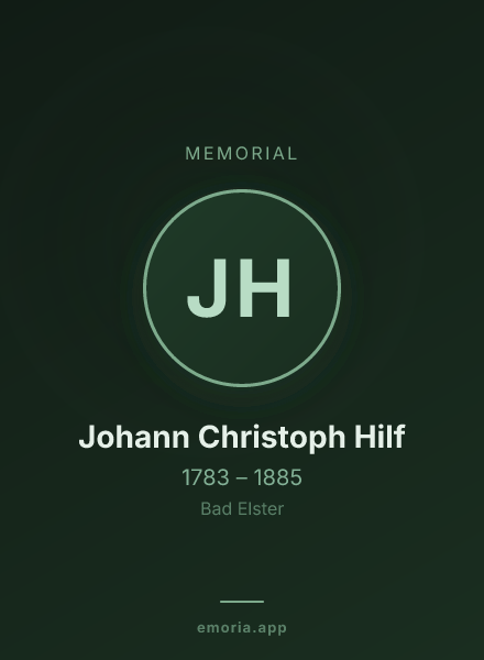 Memorial portrait of Johann Christoph Hilf