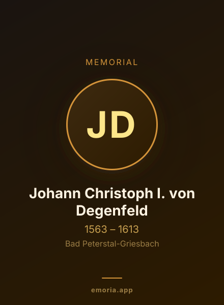 Memorial portrait of Johann Christoph I. von Degenfeld