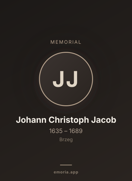 Memorial portrait of Johann Christoph Jacob