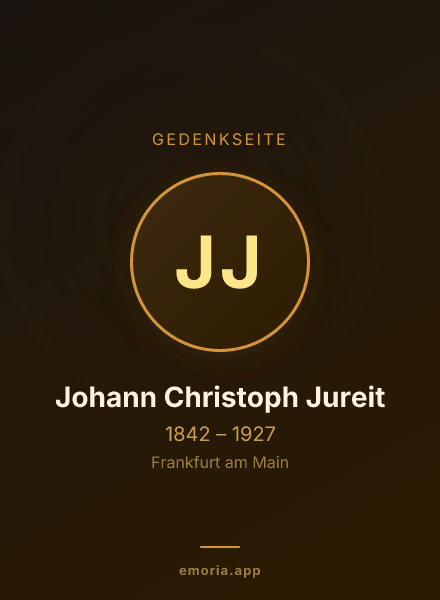 Gedenkportrait von Johann Christoph Jureit