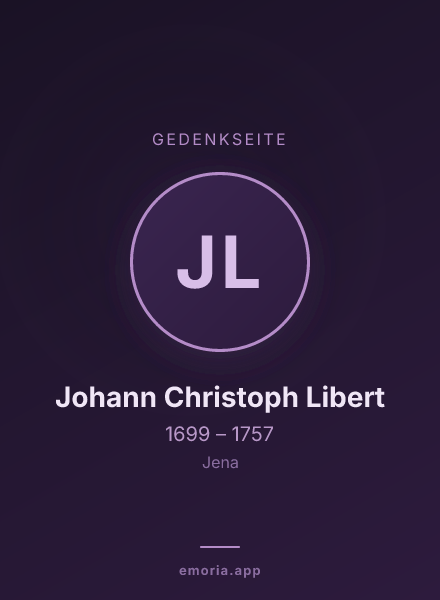 Gedenkportrait von Johann Christoph Libert