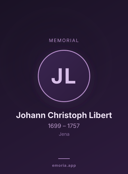Memorial portrait of Johann Christoph Libert