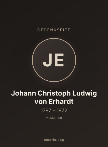 Gedenkportrait von Johann Christoph Ludwig von Erhardt