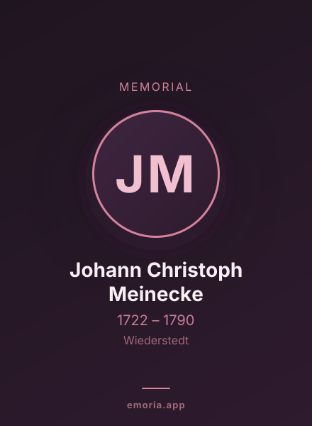 Memorial portrait of Johann Christoph Meinecke