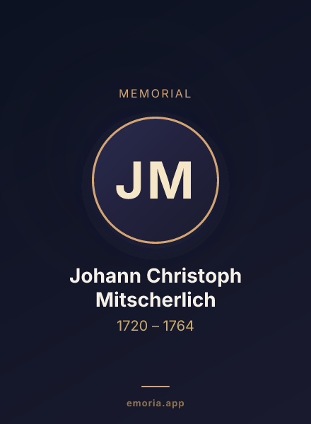 Memorial portrait of Johann Christoph Mitscherlich