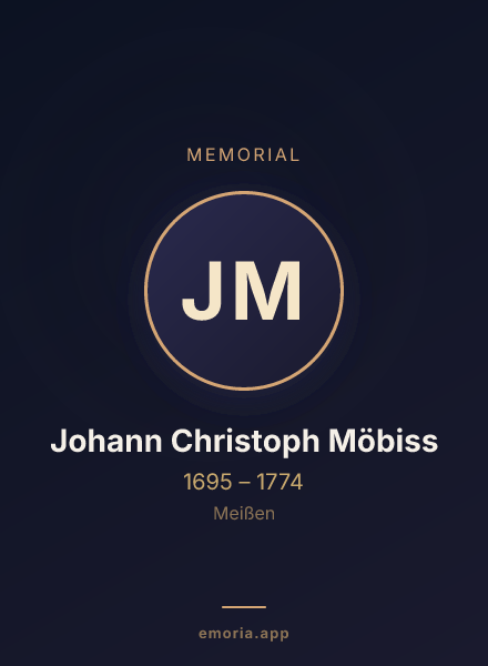Memorial portrait of Johann Christoph Möbiss