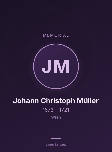 Memorial portrait of Johann Christoph Müller