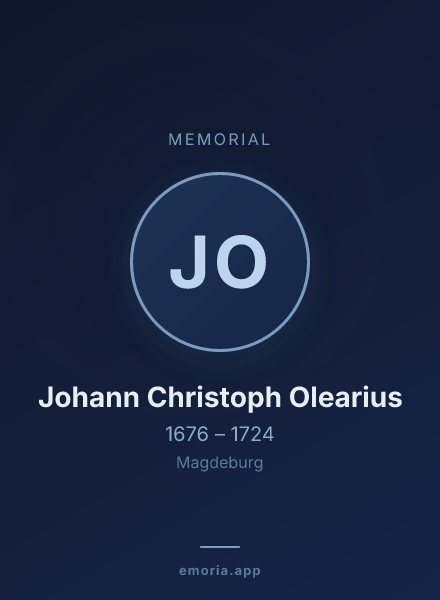 Memorial portrait of Johann Christoph Olearius