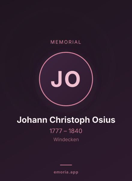 Memorial portrait of Johann Christoph Osius