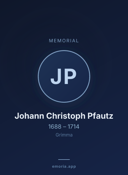 Memorial portrait of Johann Christoph Pfautz