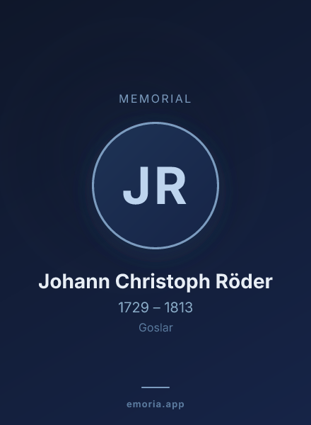 Memorial portrait of Johann Christoph Röder