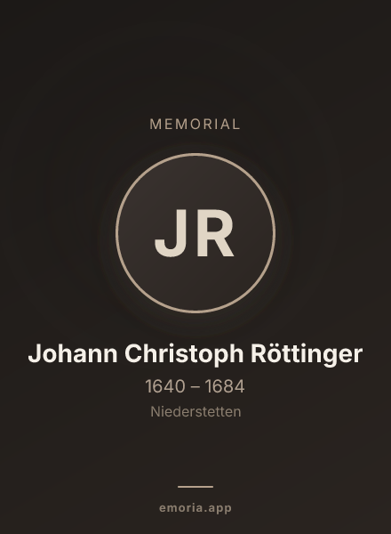 Memorial portrait of Johann Christoph Röttinger