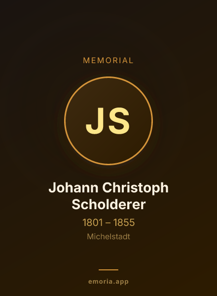 Memorial portrait of Johann Christoph Scholderer