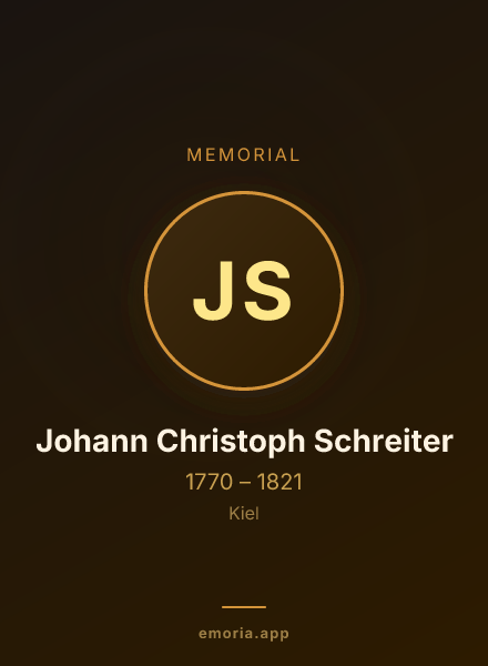 Memorial portrait of Johann Christoph Schreiter