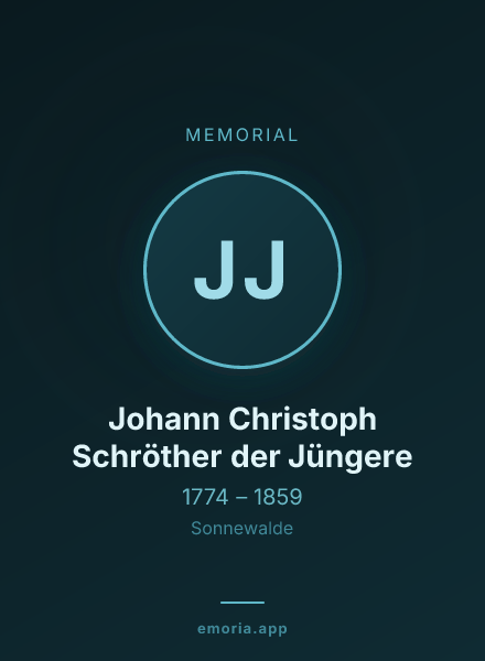 Memorial portrait of Johann Christoph Schröther der Jüngere