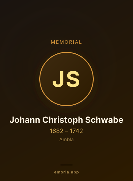 Memorial portrait of Johann Christoph Schwabe