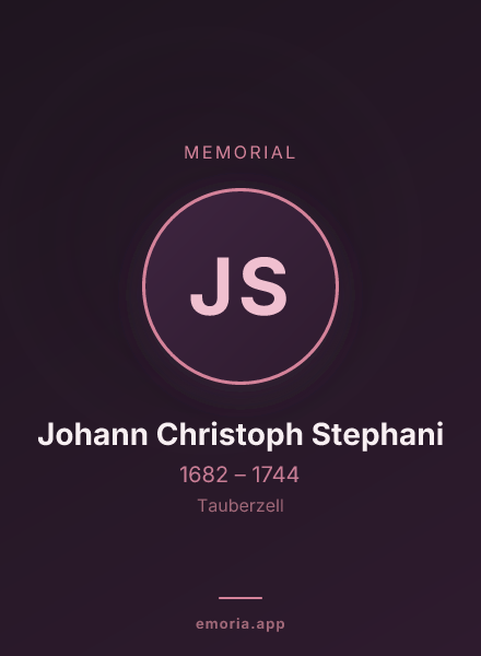 Memorial portrait of Johann Christoph Stephani