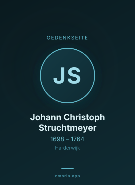 Gedenkportrait von Johann Christoph Struchtmeyer