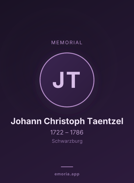 Memorial portrait of Johann Christoph Taentzel