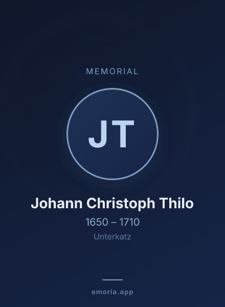 Memorial portrait of Johann Christoph Thilo