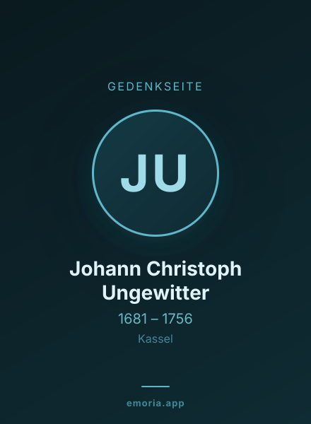 Gedenkportrait von Johann Christoph Ungewitter