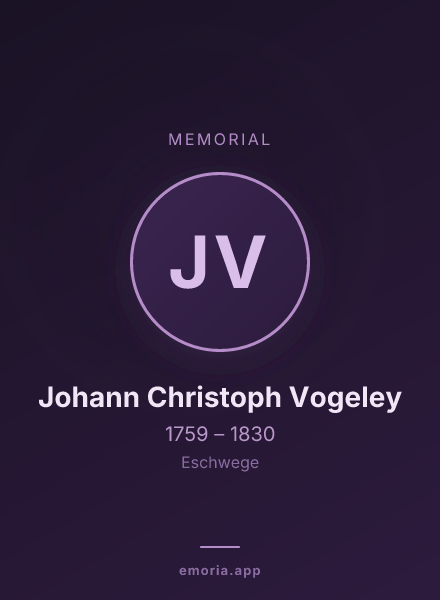 Memorial portrait of Johann Christoph Vogeley