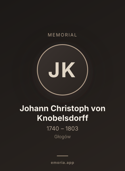 Memorial portrait of Johann Christoph von Knobelsdorff