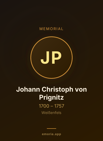 Memorial portrait of Johann Christoph von Prignitz
