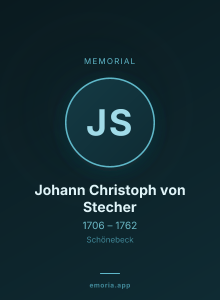 Memorial portrait of Johann Christoph von Stecher