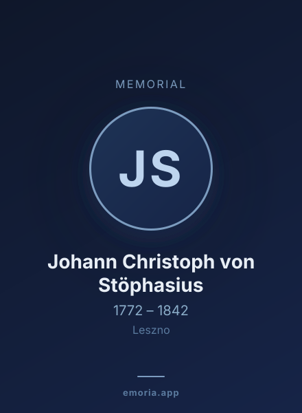 Memorial portrait of Johann Christoph von Stöphasius