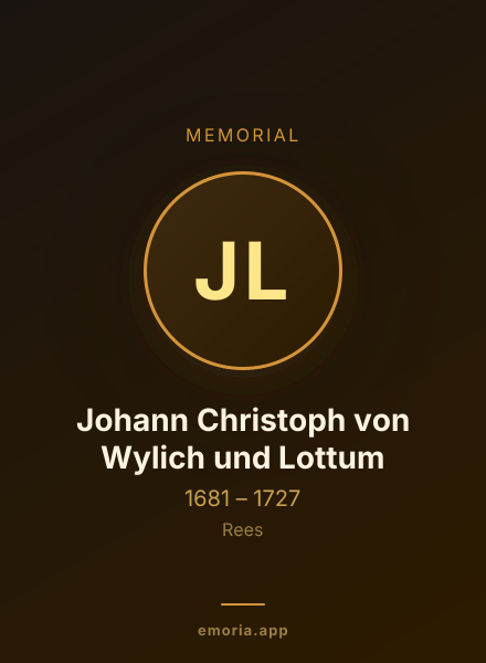 Memorial portrait of Johann Christoph von Wylich und Lottum