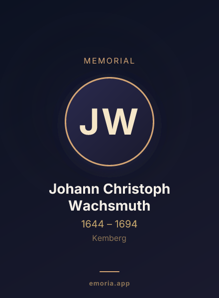 Memorial portrait of Johann Christoph Wachsmuth