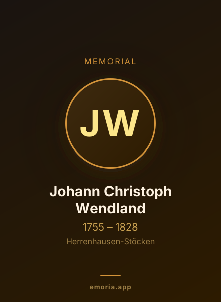 Memorial portrait of Johann Christoph Wendland