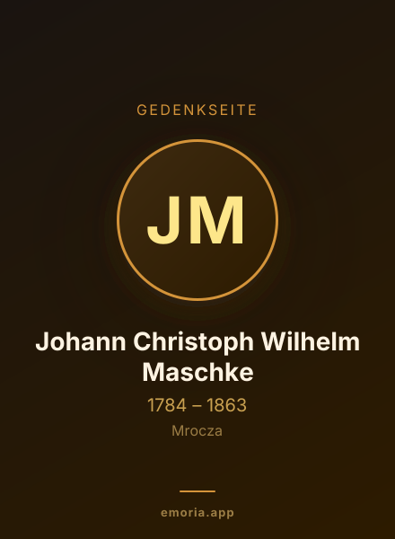 Gedenkportrait von Johann Christoph Wilhelm Maschke