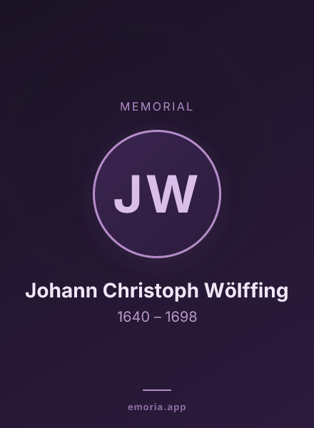 Memorial portrait of Johann Christoph Wölffing