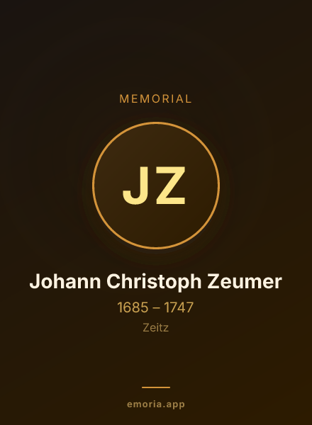 Memorial portrait of Johann Christoph Zeumer