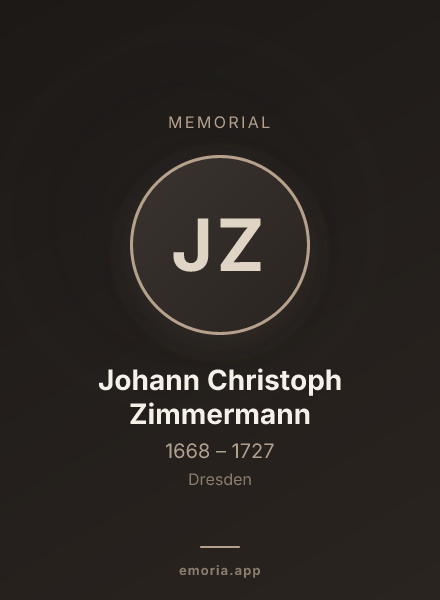 Memorial portrait of Johann Christoph Zimmermann