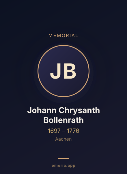 Memorial portrait of Johann Chrysanth Bollenrath