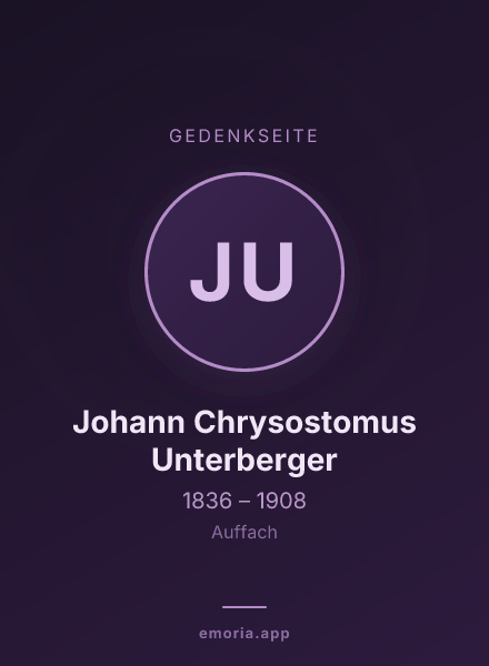 Gedenkportrait von Johann Chrysostomus Unterberger