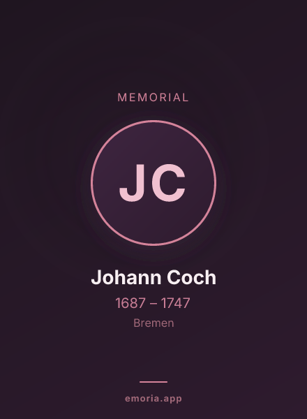 Memorial portrait of Johann Coch