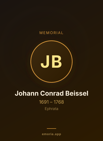 Memorial portrait of Johann Conrad Beissel
