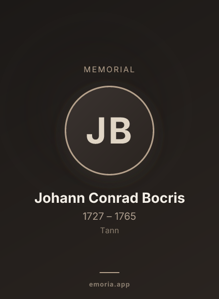 Memorial portrait of Johann Conrad Bocris